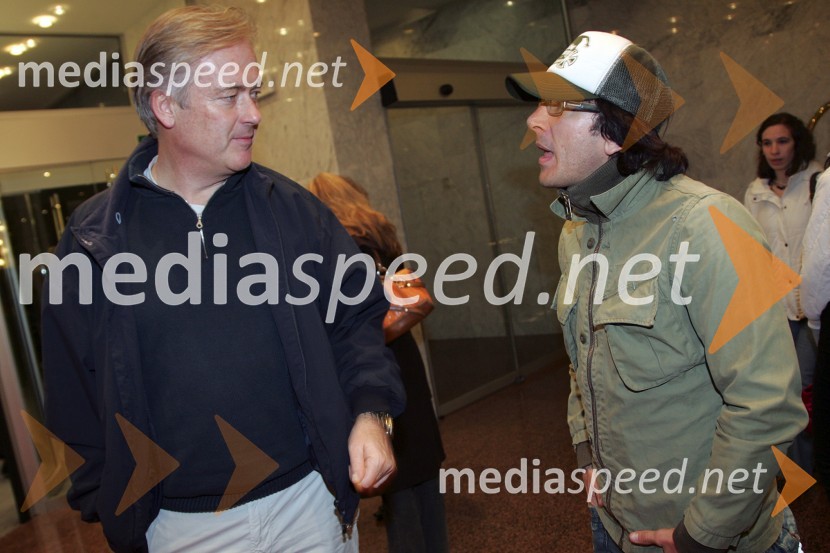 Jurij Korenc, direktor Internautice in oglaševalske agencije Studio 37 in Aljoša Rebolj, fotografOtvoritev SOF-a, Slovenskega oglaševalskega festivala