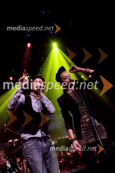 Tomaž Štular, pevec skupine The Tide; Tina Marinšek, pevka skupine TabuIzštekanih 20