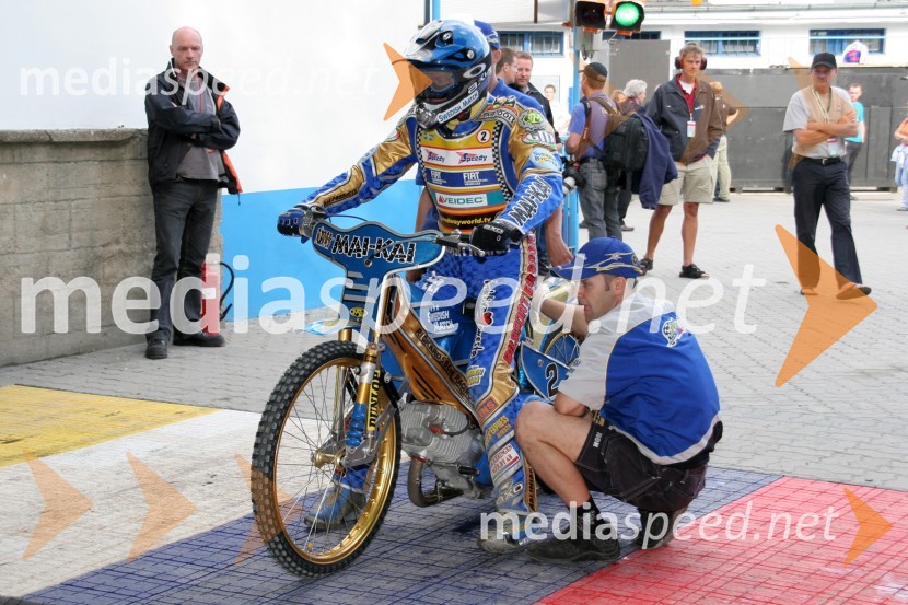 Tony Rickardsson, Švedska z mehanikomSPEEDWAY, Speedway Grand Prix - VN Poljske 2005 trening