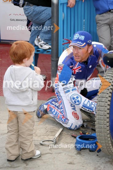 Jason Crump, Avstralija in njegov sin SethSPEEDWAY, Speedway Grand Prix - VN Poljske 2005 trening