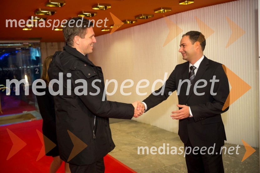 Damjan Kralj, nekdanji direktor Atlantisa; Andrej Slapar, predsednik uprave Zavarovalnice Triglav&nbsp;Slavnostni novoletni koncert Zavarovalnice Triglav