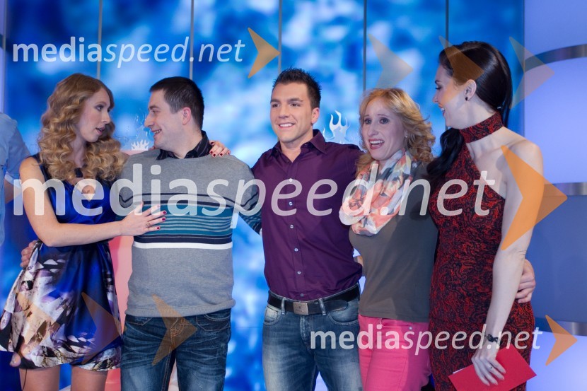 Savina Atai, članica žirije; Iztok Ilšnik; 
Mišo Stevanovič, član žirije; Lidija Zebec; Lili Žagar, voditeljicaGostilna išče šefa, dvanajsta oddaja