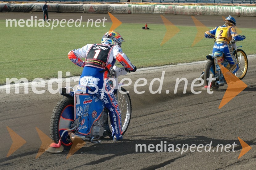 Jason Crump, Avstralija in Tony Rickardsson, ŠvedskaSPEEDWAY, Speedway Grand Prix - VN Poljske 2005 trening