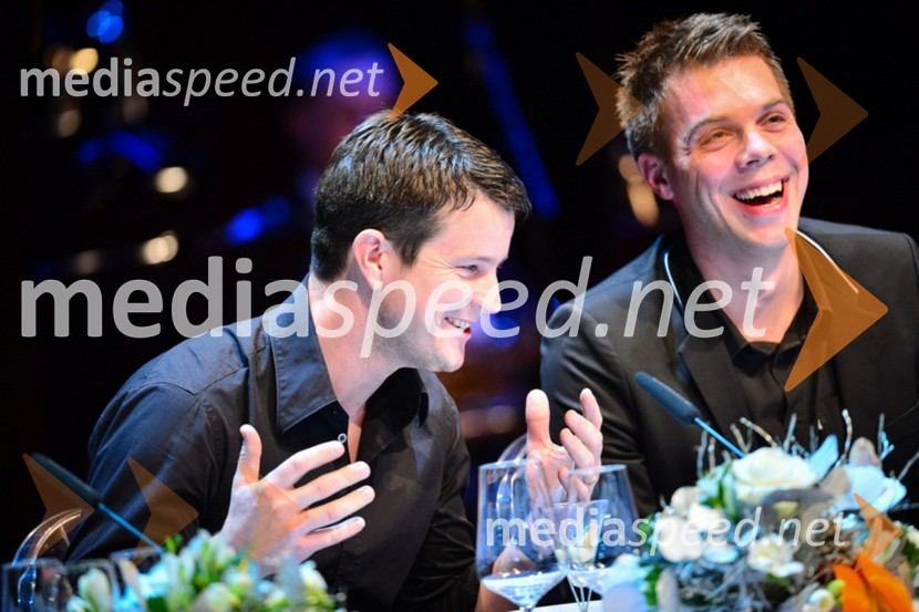 Boštjan Romih, televizijski voditelj; Rok Kužel, televizijski voditeljVikendovi Gongi popularnosti, podelitev 2013