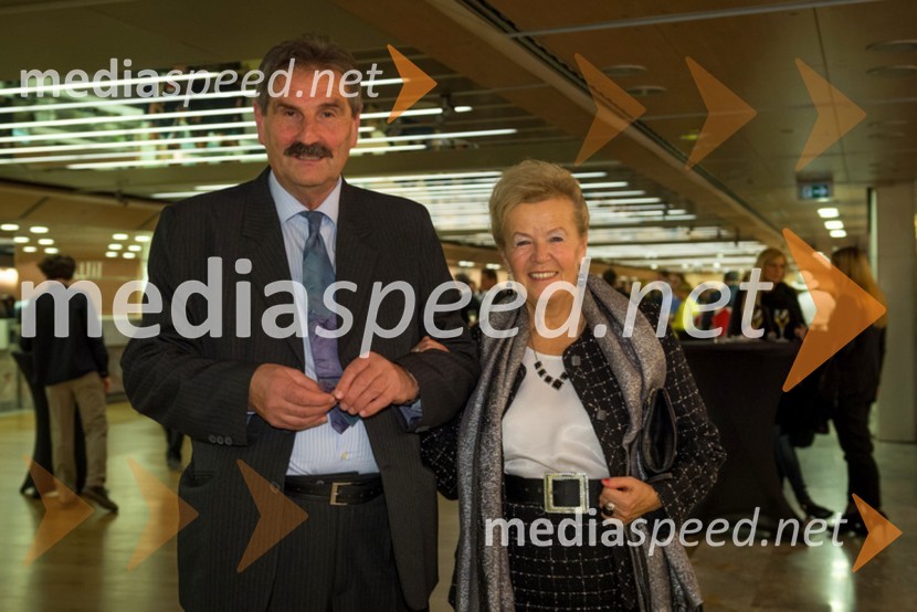 Andrej Likovič; soproga Angelca LikovičVikendovi Gongi popularnosti, podelitev 2013