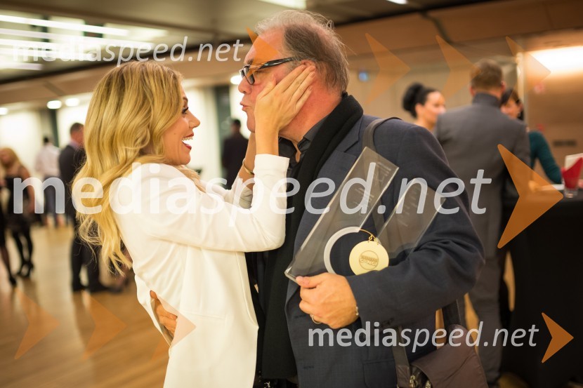 Katarina Čas, igralka; Boris Kobal, režiser in igralecVikendovi Gongi popularnosti, podelitev 2013