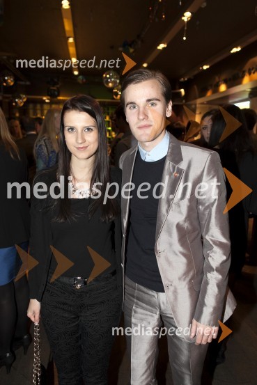 Lara Dreu; Jan Alatič, član Rotaract kluba MariborDobrodelni kulinarični večer Rotaract Maribor