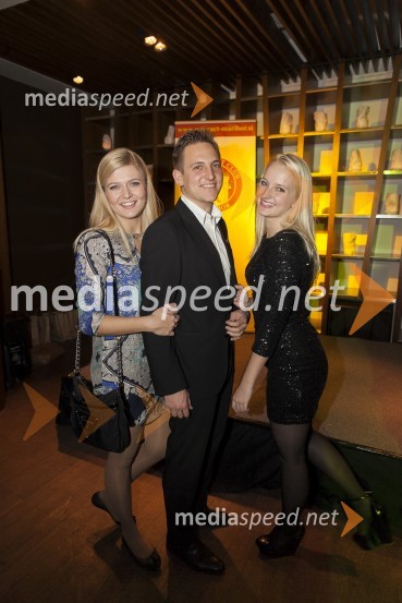 Nika Polanec; Matej Krampač, član Rotaract Cluba Maribor; Nina Golob Žvajker, podpredsednica Rotaract cluba MariborDobrodelni kulinarični večer Rotaract Maribor