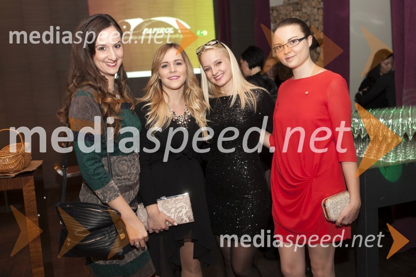 Sara Nikolič; Mateja Zidarič; Nina Golob Žvajker, podpredsednica Rotaract cluba Maribor; Suzana BračičDobrodelni kulinarični večer Rotaract Maribor