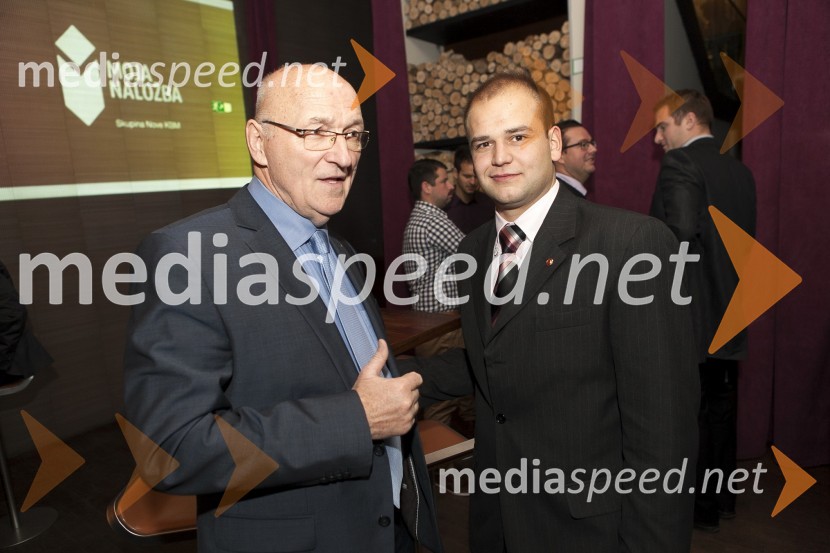 Vlado Podhostnik, Rotary Club Maribor; Dean Fras, predsednik Rotaract Cluba MariborDobrodelni kulinarični večer Rotaract Maribor