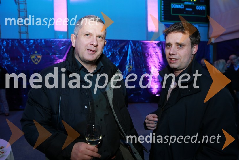 Mag. Borut Celcer, namestnik predsednika uprave Zavarovalnice Maribor; Gregor Lednik, Zavarovalnica MariborNK Maribor - Wigan Athletic FC, nogometna tekma