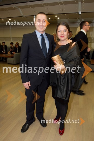 Klemen Kolenc; Tjaša Kolenc Filipčič, vodja trženjskega komuniciranja v Skupini TriglavManagerski koncert 2013