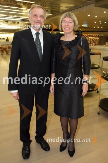 Bojan Falež; Vera Aljančič Falež, članica uprave Mercatorja, predsednica Lions kluba VivaManagerski koncert 2013