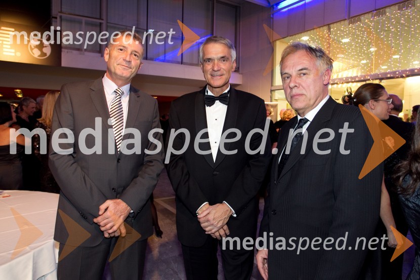 Senko Pličanič, minister za pravosodje; Slobodan Sibinčič, Švedski generalni častni konzul;  Jani TorošManagerski koncert 2013