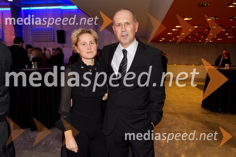 Ada De Costa Petan, izvršna direktorica podjetja DZS d.d.; Bojan Petan, predsednik uprave DZS; Managerski koncert 2013