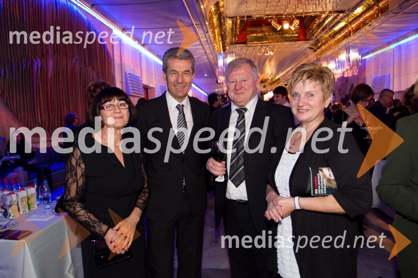 Nada Petrič, soprog Stojan Petrič, predsednik uprave Kolektor group; Leopold Trdan; Breda TrdanManagerski koncert 2013