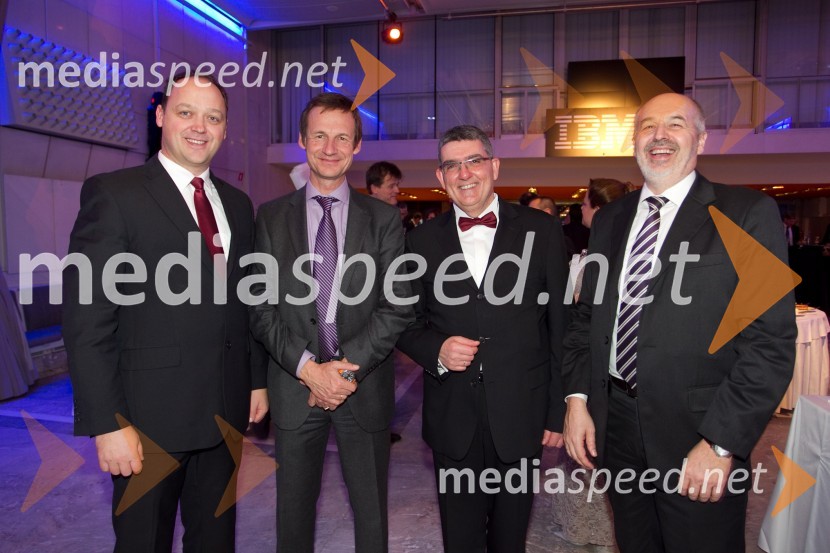 Boštjan Gorjup, direktor področja gospodarjenja v podjetju BSH Hišni aparati d.o.o.; Wolfram von Ohain; Rudolf Klötscher ; Peter EisermannManagerski koncert 2013