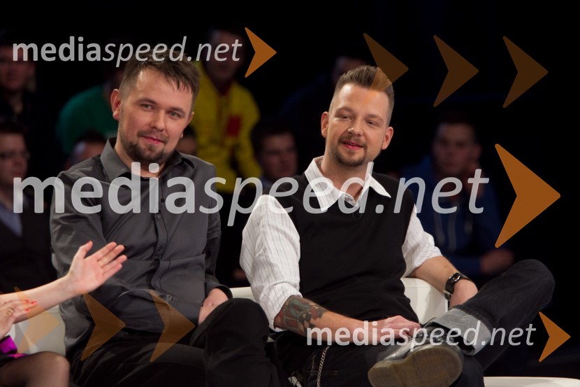 Marko Pavčnik, član žirije; Bine Volčič, kuharTomaž Škvarč Lisjak je zmagovalec šova Gostilna išče šefa!