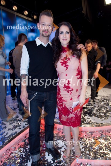 Bine Volčič, kuhar; Lili Žagar, voditeljicaTomaž Škvarč Lisjak je zmagovalec šova Gostilna išče šefa!