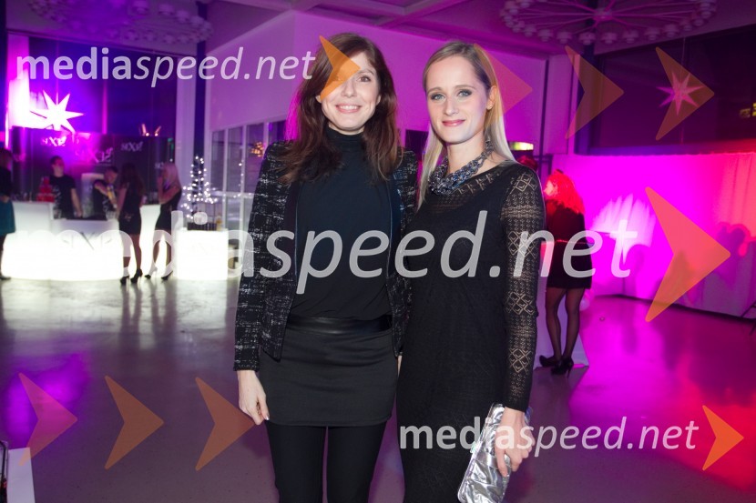 Tina Podgornik; Daniela Bervar, direktorica 1nadan.siVIP Angelska zabava leta 2013