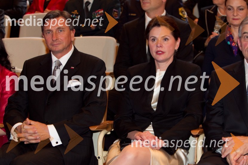 Borut Pahor, presednik Republike Slovenije; Alenka Bratušek, predsednica VladeDržavna proslava ob dnevu samostojnosti in enotnosti 2013