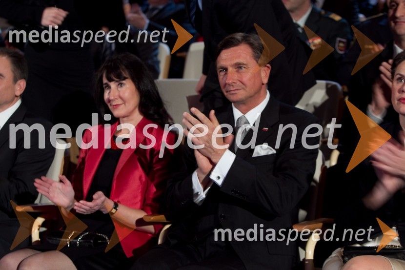Tanja Pečar; Borut Pahor, presednik Republike SlovenijeDržavna proslava ob dnevu samostojnosti in enotnosti 2013