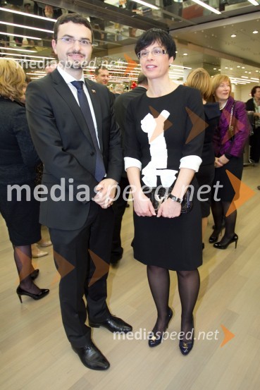 Matej Tonin, poslanec; Marta Kos Marko, veleposlanica Slovenije v Nemčiji;Državna proslava ob dnevu samostojnosti in enotnosti 2013