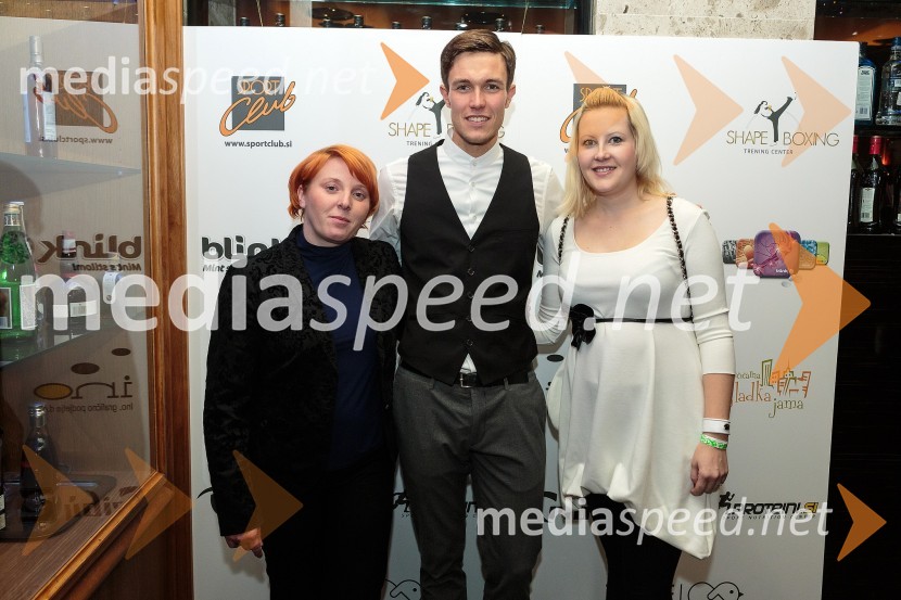 Urška Škrjanc, VDC Šentjur; Jure Rugani, Mister Slovenije 2013; Valerija Kršlin, ustanoviteljica zavoda Zadnje UpanjeMr. Christmas party z Mistrom Slovenije