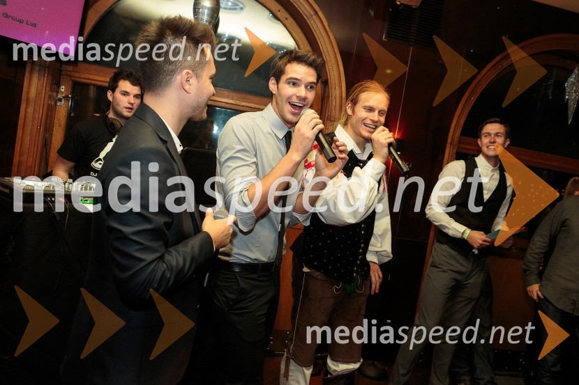 Dennis, skupina Game Over;&nbsp;Matjaž Kumelj, mister Universe 2012;&nbsp;Miha Dragoš, mister Slovenije 2011 in član ansambla AufbiksMr. Christmas party z Mistrom Slovenije