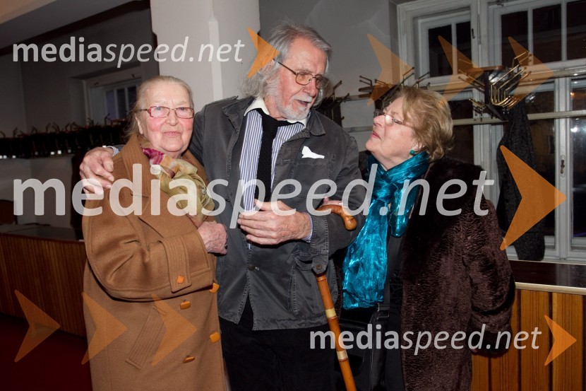 Iva Zupančič, igralka; Miha Baloh, igralec; Maja Šugman, igralka90-letnica Štefke Drolc in koncert skupine Čompe