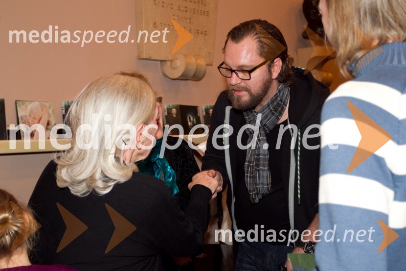 Štefka Drolc, igralka; Jurij Zrnec, igralec90-letnica Štefke Drolc in koncert skupine Čompe