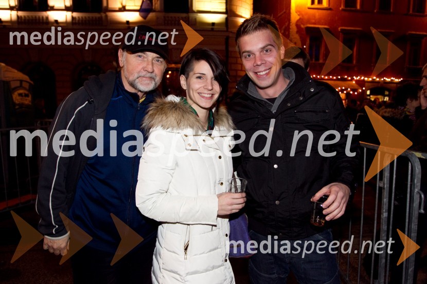 Dragan Bulič, glasbeni urednik; Lea Sirk, pevka; Rok KuželHelena Blagne in Jan Plestenjak, koncert