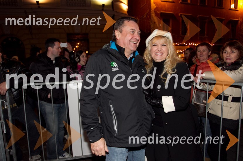 Zoran Jankovič, župan Mestne občine Ljubljana; Helena Blagne, pevkaHelena Blagne in Jan Plestenjak, koncert