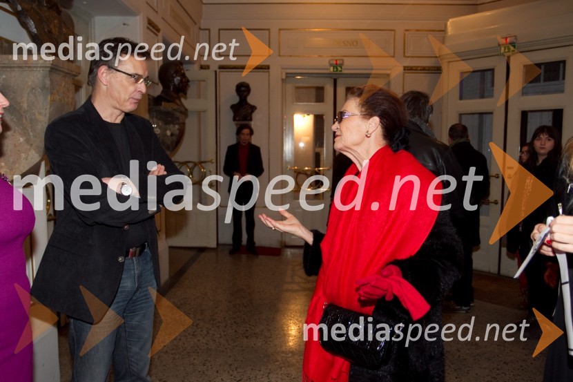 Igor Samobor, ravnatelj Drame; Elza BudauNana Milčinski, koncert ob izidu plošče Od tod do vesolja