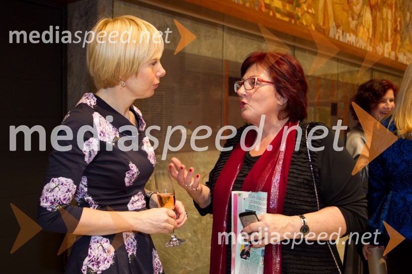 Polonca Komar,&nbsp;podpredsednica DZ;  Sonja Grizila, namestnica urednice revije JaneSlovenka leta 2013, sprejem kandidatk v Državnem zboru