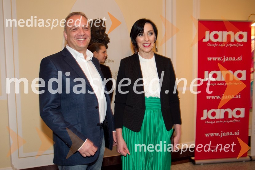 Damjan Damjanovič, direktor Slovenske filharmonije; Melita Berzelak, urednica revije JanaSlovenka leta 2013 je Eugenija Carl