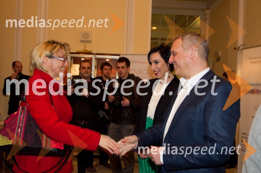 Nataša Bolčina Žgavec, RTV; Damjan Damjanovič, direktor Slovenske filharmonijeSlovenka leta 2013 je Eugenija Carl