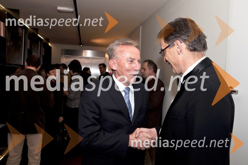 Dr. France Arhar, direktor Združenja bank Slovenije, predsednik nadzornega sveta NLB;&nbsp;Igor Samobor, direktor DrameGeneralka za generacijo, premiera predstave, Drama Ljubljana