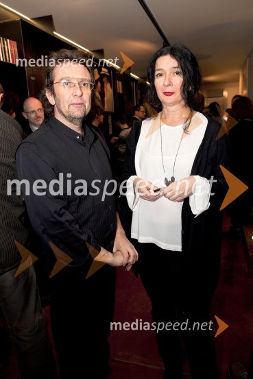 Roman Uranjek, slikar; Zdenka Badovinac, direktorica Moderne galerije in Muzeja za sodobno umetnost MetelkovaGeneralka za generacijo, premiera predstave, Drama Ljubljana