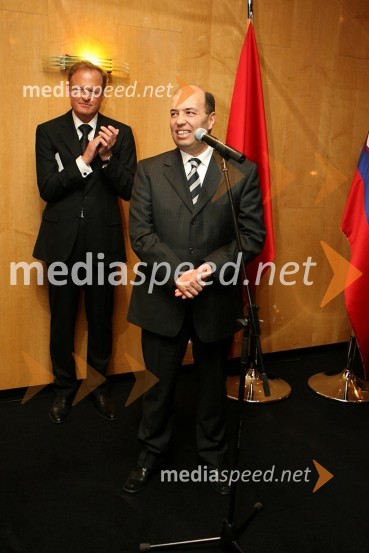 Janez Škrabec, podjetnik in Omar Zniber, veleposlanik kraljevine Maroko na DunajuMaroški večer v restavraciji Maksim