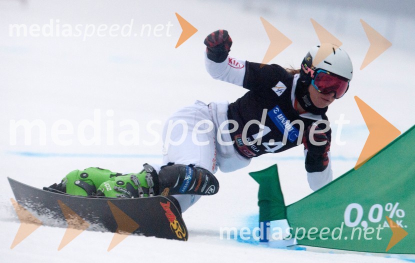  Ester  Ledecka, deskarka na sneguParalelni veleslalom v deskanju na snegu, tekma za svetovni pokal