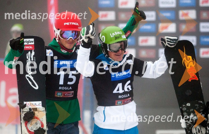  Žan  Košir, deskar na snegu ;  Tim  Mastnak, deskar na snegu Paralelni veleslalom v deskanju na snegu, tekma za svetovni pokal