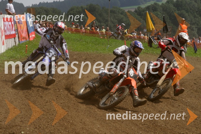 od leve: Cedric Busin - Belgija, Marko Leljak - Hrvaška in Rok Bekanovič - SlovenijaMOTOKROS, dirka za evropsko prvenstvo do 125ccm