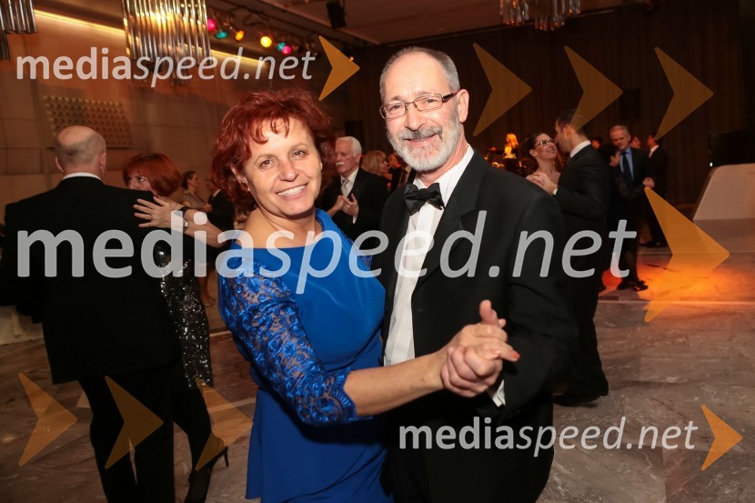 dr.  Valerija Bužan, direktorica VDC Dolfke Boštjaničič;  Drago  IgličVeliki dobrodelni Lions ples 2014