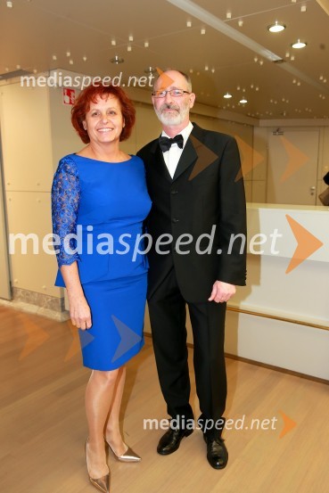 dr.  Valerija Bužan, direktorica VDC Dolfke Boštjaničič;  Drago  IgličVeliki dobrodelni Lions ples 2014