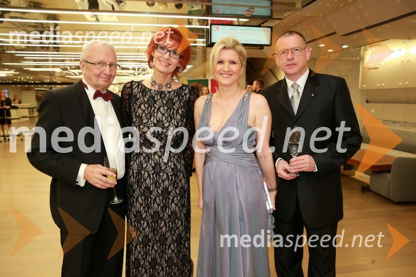dr. Peter Kamien;  Darinka Pavlič Kamien, Telekom Slovenije;  Aleksandra  Brank, vodja marketinga Bisnode d.o.o.;  Bojan Brank, Abena d.o.o.Veliki dobrodelni Lions ples 2014