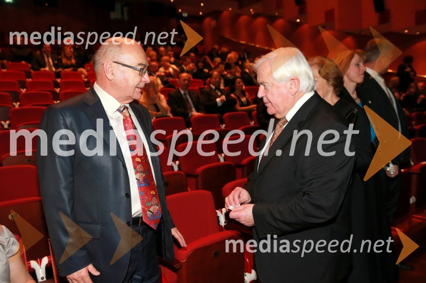  Mitja Rotovnik, direktor Cankarjevega doma;  Milan Kučan, nekdanji predsednik Republike SlovenijeVeliki dobrodelni Lions ples 2014