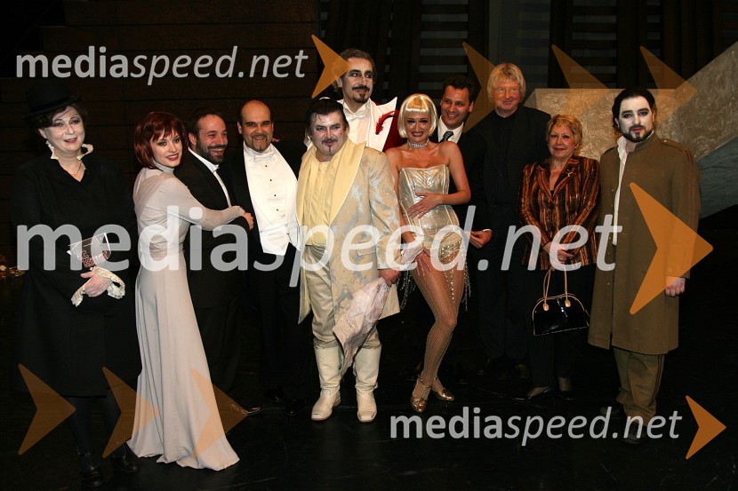 Svetlana Čursina, operna pevka v vlogi Marte, Sabina Cvilak, operna pevka v vlogi Margarete, Alessio Pizzech, režiser opere Faust, Lorenzo Castriota Skanderbeg, dirigent, Janez Lotrič, operni pevec v vlogi Fausta, Michele Bianchini, operni pevec v vlogi Mefista, Valentina Turcu, balerina, Danilo Rošker, direktor SNG Maribor, Lovrenc Blaž Arnič, predstavnik Ministrstva za kulturo in njegova žena Zlatomira Nikolova, mezzosopranistka in Jože Vidic, operni pevec v vlogi WagnerjaPremiera opere Faust v SNG Maribor