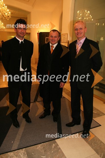 Rok Peče, podžupan mestne občine Maribor (SNS), Franc Kangler, mariborski župan in Danilo Burnač, podžupan MariboraPremiera opere Faust v SNG Maribor