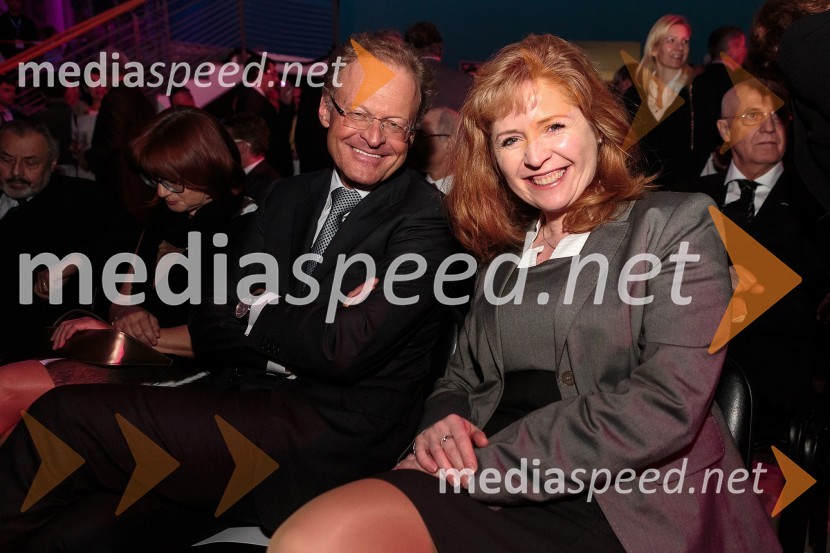  Janez  Škrabec, direktor Riko d.o.o.;  Jana  Benčina Heningman, članica uprave banke, Unicredit banka Slovenija d.d.BTC praznuje 60 let, slavnostni sprejem